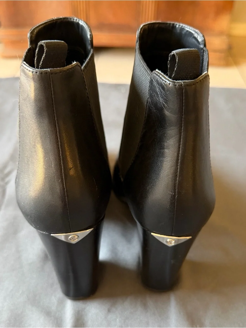 Michael Kors Black Leather Ankle Booties